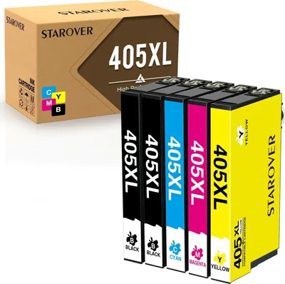 Produktbild von 5 Stück 405XL Tintenpatrone kompatibel mit Epson 405 XL für Epson Workforce Pro WF-3820 3825 4825DWF 7310DTW 4830DTWF WF-7830 7835 7840DTWF