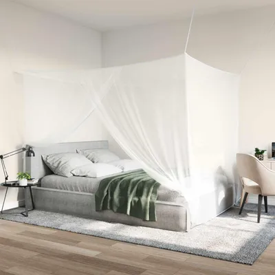 Produktbild von Moskito-Netz für Bett 156 Maschen 3 pcs Weiß Polyester - Moskitonetze c2866