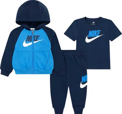 Produktbild von Nike Kids Color Blocked Hbr Jogger Set 3 Einheiten Blau 3 Months Jungen,Mädchen Blau 3 Months