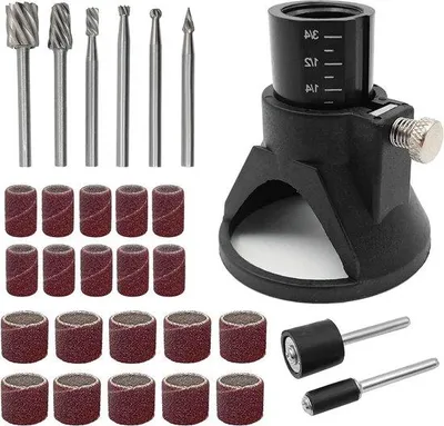Immagine prodotto di Set di utensili elettrici multifunzione con fresa HSS rotante e portapunta, set da 29 pezzi
