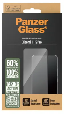 Produktbild von PanzerGlass ® Displayschutz Xiaomi 15 Pro | Ultra-Wide Fit, Xiaomi, Xiaomi - 15 Pro, Trockene Anwendung, Kratzresistent, Schockresistent, Transparent, 1 Stück(e)