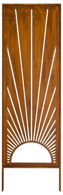 Produktbild von Sichtschutz Metall - 160 cm x 50 cm - Edelrost - Rostoptik Sichtschutz für Garten - Sichtschutzelement - Sichtschutzwand - Gartendekoration Zaun