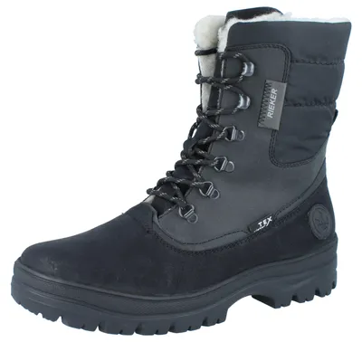 Produktbild von RIEKER Herren Schnürstiefel schwarz Kunstleder/Textil - Größe: 42