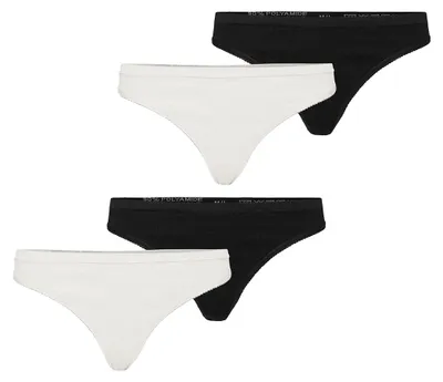 Produktbild von VERO MODA 4er-Pack Nahtlose Slip Tanga Basic Thong Unterwäsche Größe: M-L