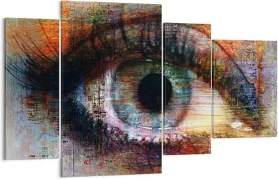 Produktbild von Bild auf Leinwand - Leinwandbild - Auge Abstraktion - 120x70cm - Wand Bild - Wanddeko - Wandbilder - Leinwanddruck - Bilder - Kunstdruck - Wanddekoration - Leinwand bilder - Wandkunst - DL120x70-3518