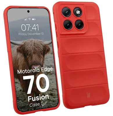 Produktbild von Robuste Handyhülle für Motorola Edge 70 Fusion, Bizon Case Tur, Rot