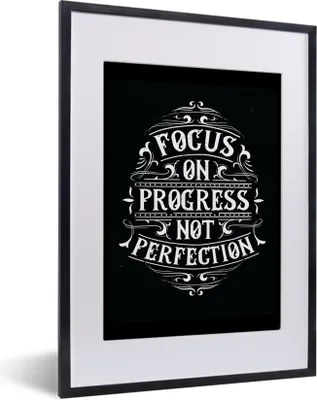 Produktbild von MuchoWow® MuchoWow® Gerahmtes Poster Motivation - Retro - Zitat 30x40 cm - Poster mit zchwarzem Bilderrahmen - Wandposter Schlafzimmer