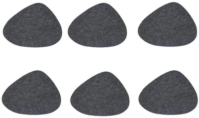 Produktbild von 6 Stück Platzsets Tischsets Filz 40,5cm x 34cm grau Tischdeko Plotten Dekoration