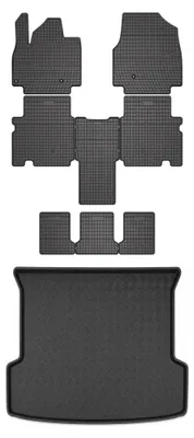 Produktbild von Gummi-Fußmatten für Kia EV9 2023- – Schwarz, passgenau – Wielganizator SolidPRO