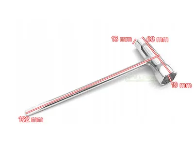Image de Clé combinée pour bougies d'allumage 19 + 13 mm Tournevis pour débroussailleuses Tronçonneuses