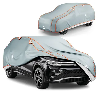 Produktbild von WALSER Hagelschutz Abdeckplane Auto, Hagelschutzplane *, Perma Protect Complete Autogarage, wasserabweisende SUV/Van Vollgarage Abdeckung, Hagel Rundum-Schutz Größe 8 grau