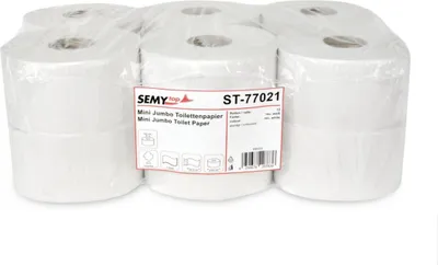 Produktbild von Jumbo Toilettenpapier SemyTop - 2-lagig - Ø 25 cm - recycling - 528 Rollen