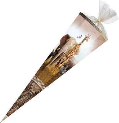 Produktbild von Nestler Tradition in Emotion Schultüte Safari 85,0 cm braun/weiß