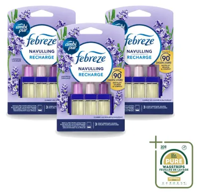 Image de 3 recharges Ambi Pur 3Volution, parfum lavande, 20 ml - Pack de 3