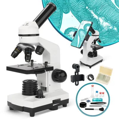 Image de Omgoods - Microscope pour enfants et étudiants, avec accessoires