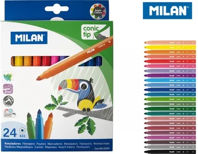 Obrázok produktu pre MILAN Flamastry Stożkowe 24 Kolory