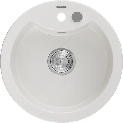 Produktbild von Mexen Diego 1-Becken-Granit-Spüle 488 x 480 mm, Weiß - 6512481000-20