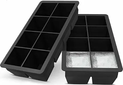 Produktbild von Obrovská forma na ľadové kocky, silikónová forma, na 8 veľkých ľadových kociek, 12 x 11 cm - Cuby