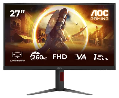 Obrázek produktu pro AOC G4 C27G4Z2, 68,6 cm (27"), 1920 x 1080 px, Full HD, LCD, 1 ms, Černá, Červená