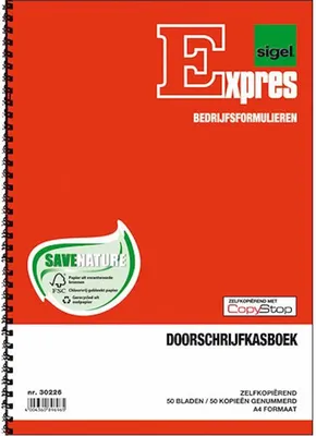 Imagen del producto de Expres SI-30226. Libro de caja para recibos, formato A4 vertical, 2 x 50 hojas