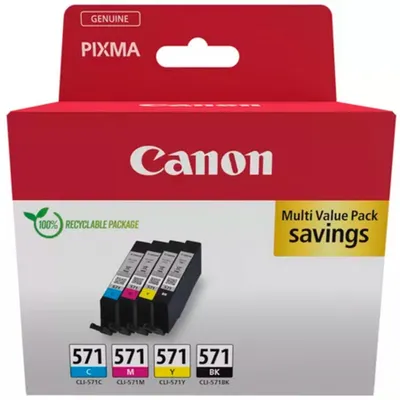 Obrázek produktu pro Canon 0386C008, Černá, Azurová, Purpurová, Žlutá, 4 kusů, Balení více kusů