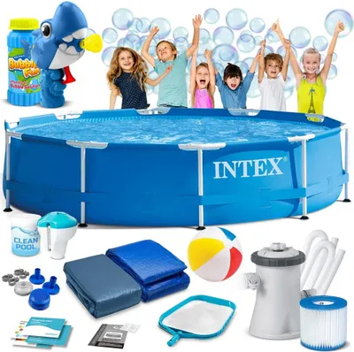Produktbild von Frame Gartenpool 305 x 76 cm 15 in 1 INTEX 28202 + Sprudelmaschine GRATIS