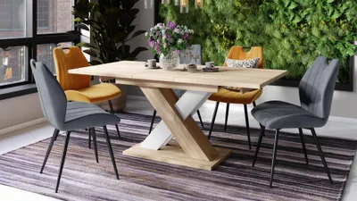 Produktbild von Design Esstisch Karo ausziehbar 140 - 180 cm Esszimmer