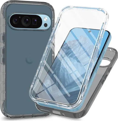 Produktbild von Google Pixel 10 Pro XL Hülle, Bumper mit Eingebautem Displayschutz Komplettschutz Schutzhülle für Google Pixel 10 Pro XL Grau
