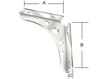 Produktbild von Konsole Delta Line B 24 x H 200 x T 200 mm weißalu