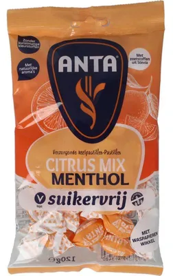 Productafbeelding van Anta Citrusmix Menthol Suikervrij (120 gr)