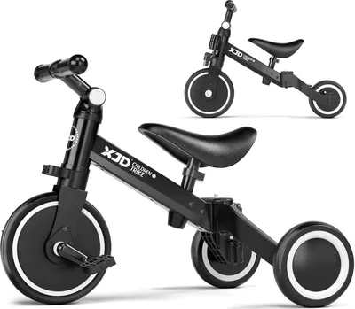 Image de Tricycle pour enfants XJD 4-en-1 Siège réglable Trotteur 10-36 mois