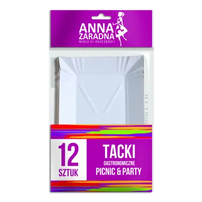 Obrázek produktu pro Nerezové nádobí TALÍŘE 12 ks SADA talířů PARTY DISH papírové 13 x 20 cm