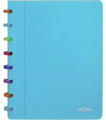 Immagine prodotto di Atoma – Taccuino "Tutti Frutti", formato A5, 144 pagine, con righe standard, colore blu trasparente