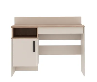 A product shot of a desk against a white background.