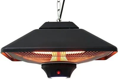 Produktbild von Decken-Heizstrahler | LED Lampe, bis 2.000 Watt, Schwarz | Infrarot Heizstrahler, Terrassenheizer, Balkonheizer, Zeltheizer, mit integrierter LED-Lampe, 1.000 W / 2.000 W Heizstufen