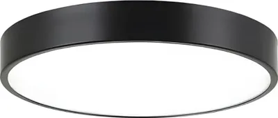 Obrázok produktu pre Okrúhle LED stropné svietidlo 40 cm neutrálna biela 24w moderné Okrúhle LED stropné svietidlo čierne 40 cm - teplá biela