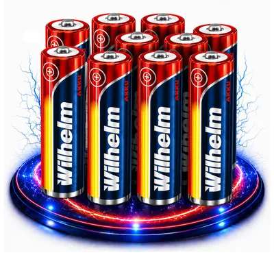 Produktbild von 10 x Lithium Ionen Akku Wilhelm 3,7 V 800 mAh Typ 14500 Li Ion AA