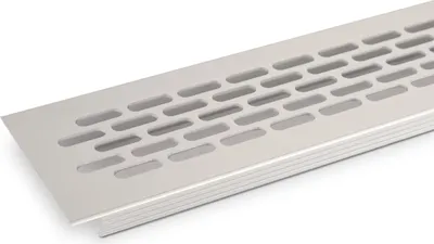 Produktbild von Lüftungsgitter Lochblech 484 x 60 mm Silber EV1 Lochgitter Stegblech