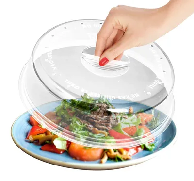 Image de Couvercle pour micro-ondes de 24 cm pour réchauffer les plats – Couvercle pour micro-ondes de haute qualité – Couvercle pour micro-ondes