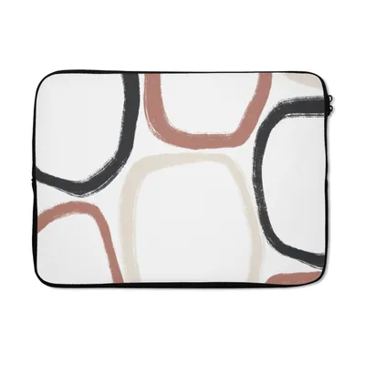 Produktbild von MuchoWow® Laptop Hülle 13 Zoll Minimalismus - Geometrische Formen - Pastell - Muster Laptoptasche - Laptophülle - Sleeve - Rundumschutz