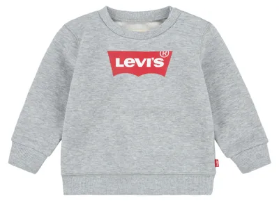Productafbeelding van Levi's Kids sweater met ronde hals en vleugelmouwen, kleur: grijze heather, voor babyjongens, maat: 6 maanden