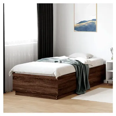 Produktbild von Bettgestell ohne Matratze, braune Eiche, 90 x 200 cm