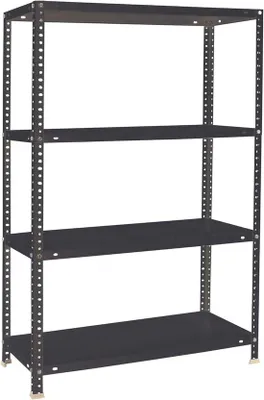 Produktbild von Famanu Metallregal Schwarz 150x90x40 cm - 4 verstellbare Ebenen
