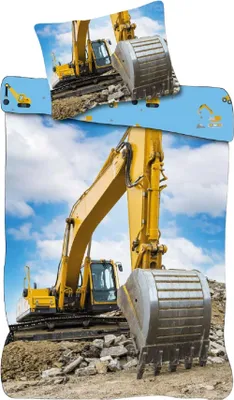 Produktbild von Baby Bettwäsche Kran Bagger LKW Baustelle 100 x 135 cm