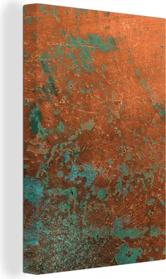 Produktbild von OneMillionCanvasses® - Leinwandbilder - 90x140 cm, Metall - Eisen - Rost, Wandbilder Kunstdruck Wanddekoration - Foto auf Leinwand - Gemälde auf Holzrahmen  - Wandschmucke - Schlafzimmer