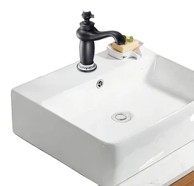 Produktbild von Waschbeckenarmatur, Gesamthöhe 19,5 cm, Auslaufhöhe 13 cm, Auslaufreichweite 12 cm, Durchflussrate 2 Gpm, Einhebel