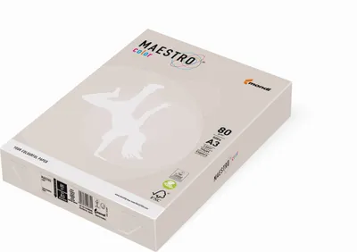 Zdjęcie produktu dla MAESTRO COLOR 9417-GR21B80B Papier do kopiowania MAESTRO® Color Pastel, A3, 80 g/m², 500 arkuszy, szary