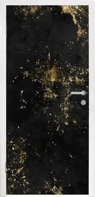 Produktbild von MuchoWow® Türtapete Selbstklebende Türfolie Gold - Luxus - Vintage - Schwarz 85x205 cm Türposter Türaufkleber Klebefolie Türklebefolie - Türverzierung - Türen Dekoration - Plakaten