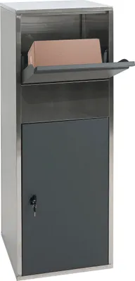 A package delivery box with a package inside.