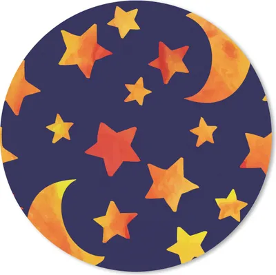 Produktbild von MuchoWow® Mauspad Mousepad Sterne - Nacht - Muster - Kind 50x50 cm - Mousepads - Maus Mat - Pad - Mausunterlage - Vinyl